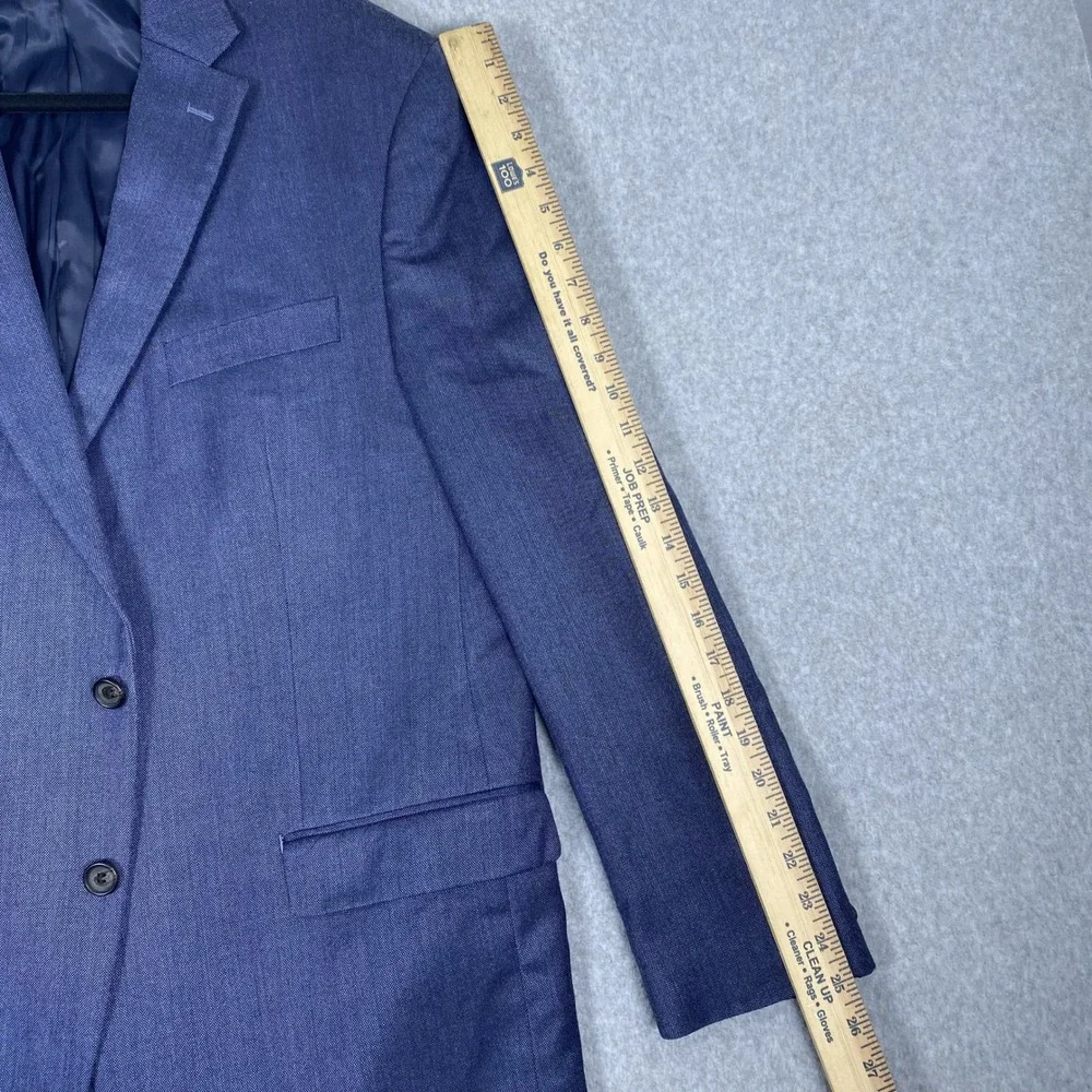 Lauren Ralph Lauren Blazer Mens 44R Blue Silk Wool Blend Sport Coat Two Button